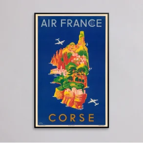 Air France Corse 1949 - Rejseplakat