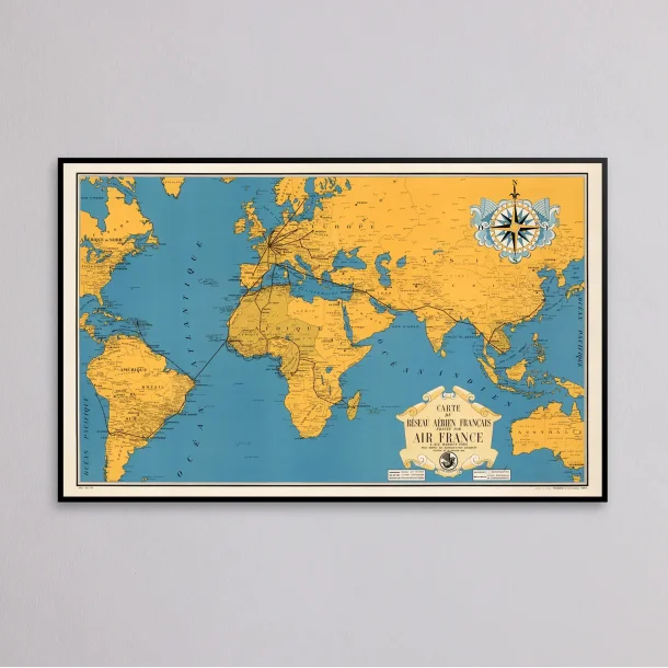 French Air Network 1938 - Rutenetkort