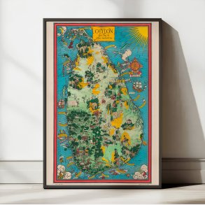 Ceylon Tea Industries 1933 - Pictorial map