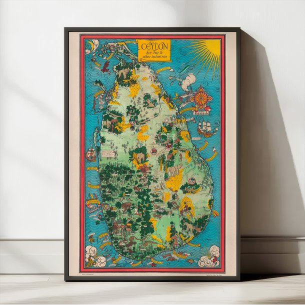 Ceylon Tea Industries 1933 - Pictorial map