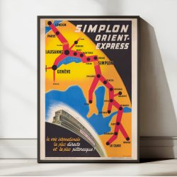 Simplon Orient-Express 1947 - Rejseplakat