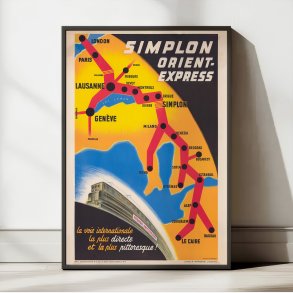 Simplon Orient-Express 1947 - Rejseplakat