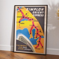 Simplon Orient-Express 1947 - Rejseplakat
