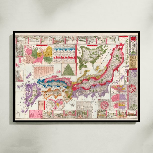 Greater Japan Map 1886 - Oversigtskort