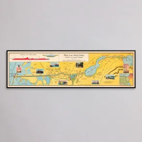 Suez Canal Map 1944 - Historisk kort