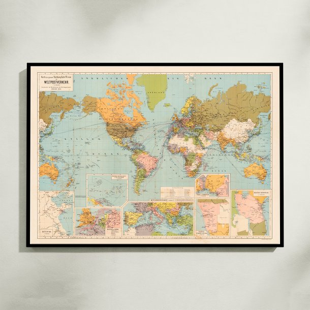 Postal Steamship Lines 1899 - Verdenskort