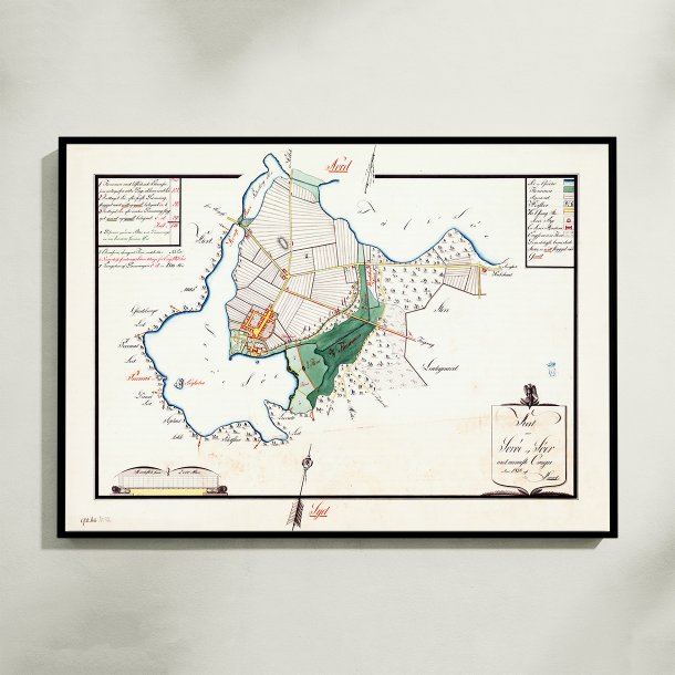 Sor� og S�er 1838 - Landskabskort