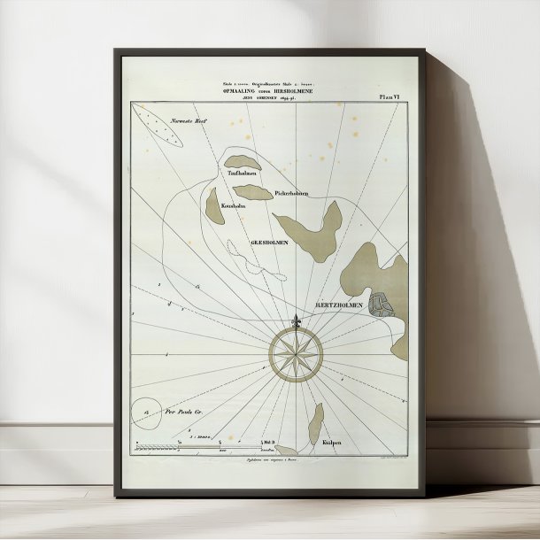 Hirsholmene 1695 - Opmaaling af Jens Srensen