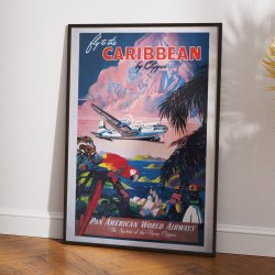 Fly to the Caribbean 1935 - Rejseplakat