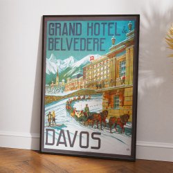Grand Hotel Davos 1905 - Rejseplakat