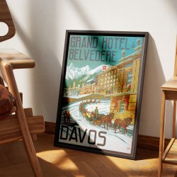 Grand Hotel Davos 1905 - Rejseplakat