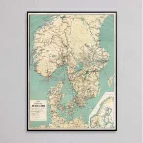 Nordiske Jernbaner 1897 - Jernbanekort