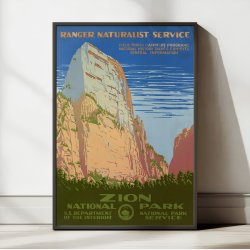 Zion National Park 1938 - Rejseplakat
