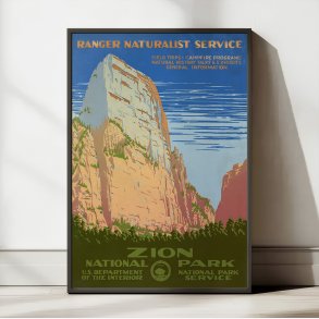 Zion National Park 1938 - Rejseplakat