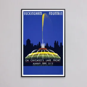 Buckingham Fountain 1939 - WPA-plakat