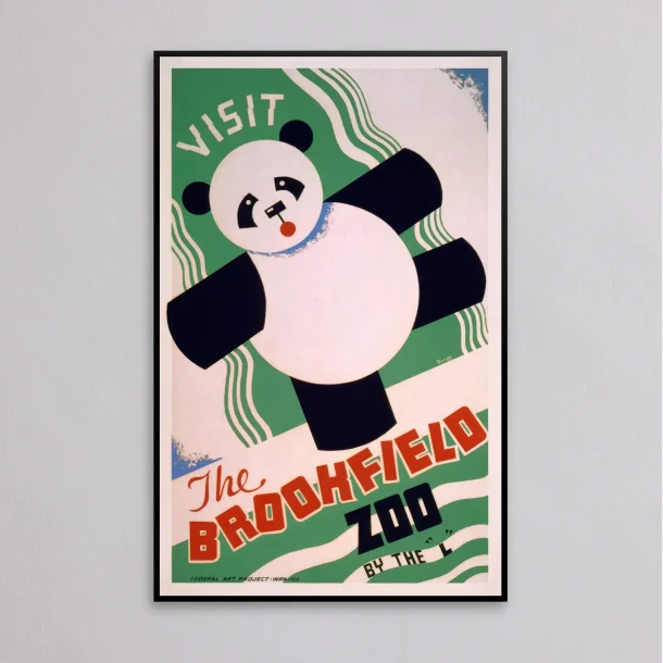 Visit Brookfield Zoo 1938 - Rejseplakat