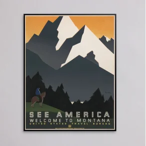 See America Montana 1936 - Rejseplakat