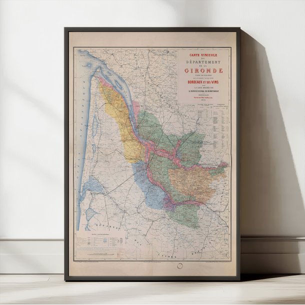 Gironde Vinicole 1893 - Vinkort