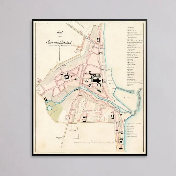 Aarhus Bygrunde 1870 - Historisk kort