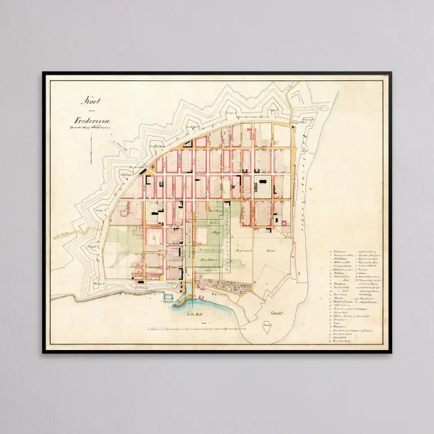 Fredericia Bygrunde 1870 - Historisk kort
