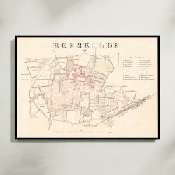 Roskilde Bygrunde - Historisk kort fra 1859-1870