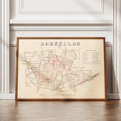 Roskilde Bygrunde - Historisk kort fra 1859-1870