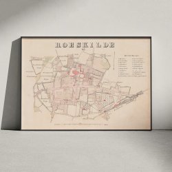 Roskilde Bygrunde - Historisk kort fra 1859-1870