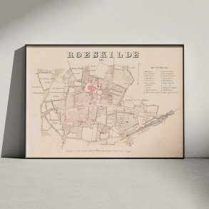 Roskilde Bygrunde - Historisk kort fra 1859-1870