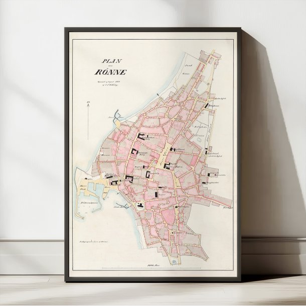 R�nne Bygrunde 1870 - Historisk kort