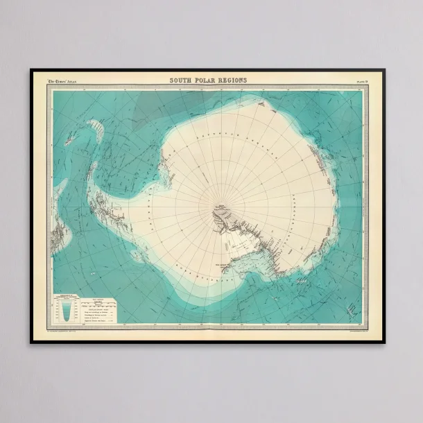 South Polar Regions 1922 - Polarkort