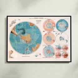 Antarctic Research 1893 - Polarkort