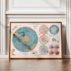 Antarctic Research 1893 - Polarkort