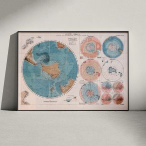 Antarctic Research 1893 - Polarkort