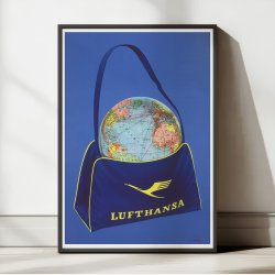 Lufthansa 1950 - Luftfartskort