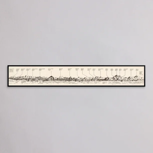 Royal Nepal Airlines 1960 - Bjergflyvningskort