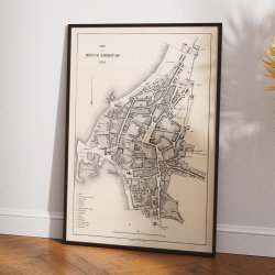 Kort over Rnne Kjbstad 1858