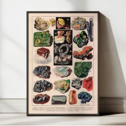 Mineraler 1918 - Videnskabelig illustration