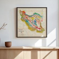 Geologisk Kort over Iran 1957 - National Iranian Oil Company