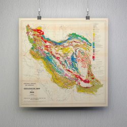 Geologisk Kort over Iran 1957 - National Iranian Oil Company
