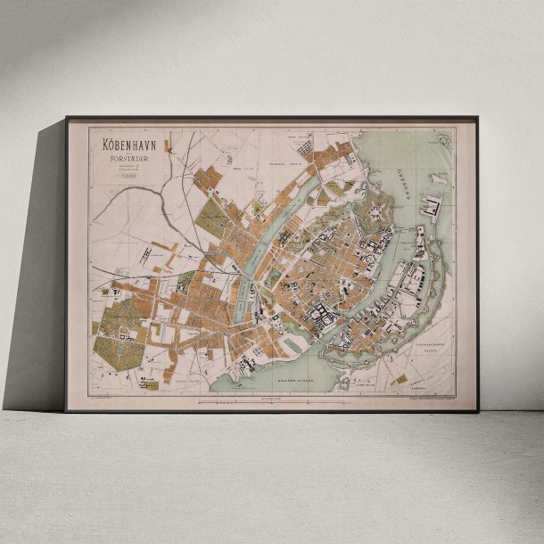 Kbenhavn med Forstder 1880 - Bykort