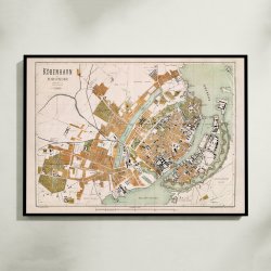 Kbenhavn med Forstder 1880 - Bykort