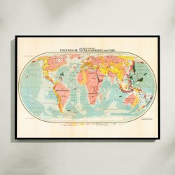 Tektonisk Verdenskort 1926 - Tidlig pladetektonik