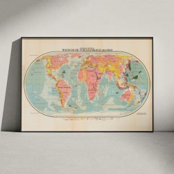 Tektonisk Verdenskort 1926 - Tidlig pladetektonik