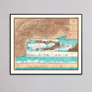 Alpernes Gletsjere 1860 - Geologisk diagram