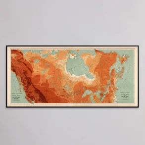 Canada Relief Map 1906 - Vestlige regioner