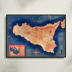 Sicilien 1939 - Fysisk kort