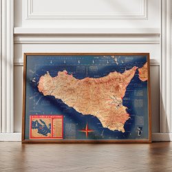 Sicilien 1939 - Fysisk kort