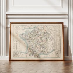 Gastronomisk Kort over Frankrig 1830 - Kulinarisk kort