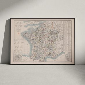 Gastronomisk Kort over Frankrig 1830 - Kulinarisk kort