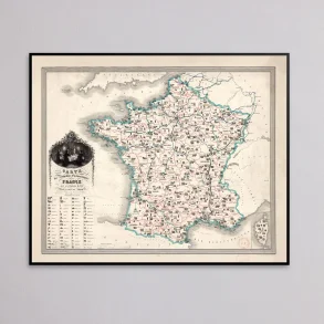 Gastronomiske Produkter i Frankrig 1852 - Kulinarisk kort